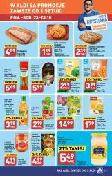 Gazetka promocyjna Aldi - Pełna oferta - Gazetka - ważna od 28.10 do 28.10.2023 - strona 11 - produkty: Kurczak, Majonez, All Seasons, Prymat, Warzywa, Sok, Mus, Zupa, Danio, Kubuś, Kabanos, Chleb, Bułka, Danie gotowe, Fa