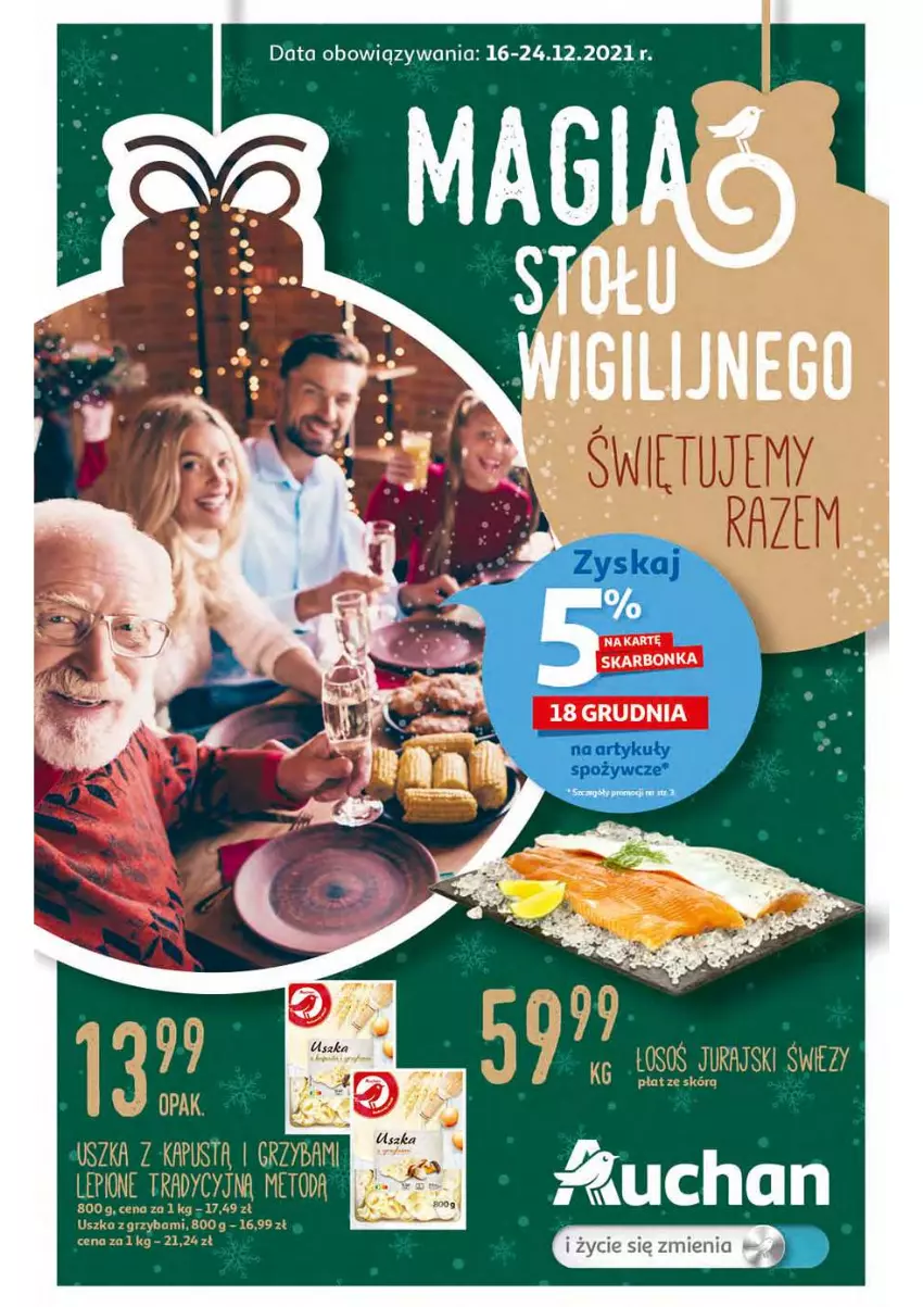 Gazetka promocyjna Auchan - Magia stołu wigilijnego Hipermarkety - ważna 16.12 do 24.12.2021 - strona 1