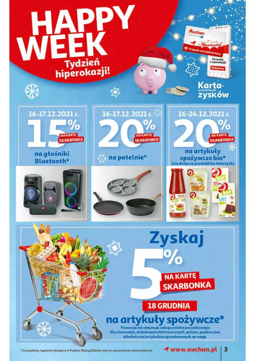 Gazetka promocyjna Auchan - Magia stołu wigilijnego Hipermarkety - ważna 16.12 do 24.12.2021 - strona 3 - produkty: Artykuły spożywcze, Głośnik, LG, Papier