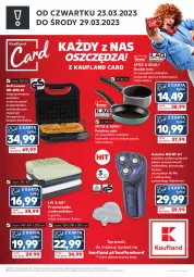 Gazetka promocyjna Kaufland - ZAPOWIEDŹ NASTĘPNEJ OFERTY - Gazetka - ważna od 22.03 do 22.03.2023 - strona 2 - produkty: Gra, Gofrownica, Golarka, Prześcieradło, Patelnia, Rondel, Akumulator