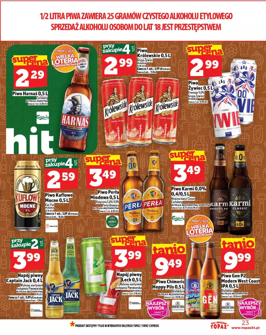 Gazetka promocyjna Topaz - Gazetka - ważna 02.10 do 08.10.2025 - strona 23 - produkty: Gra, Piwa, Top