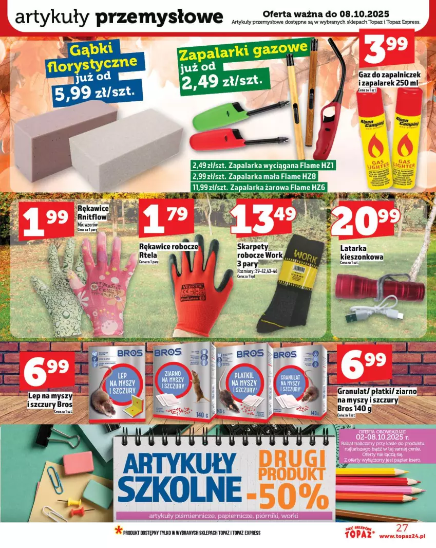 Gazetka promocyjna Topaz - Gazetka - ważna 02.10 do 08.10.2025 - strona 27 - produkty: Fa, Gra, Latarka, Mysz, Tarka, Top, Zapalarka