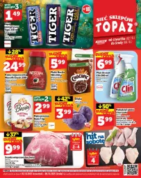 Gazetka promocyjna Topaz - Gazetka - Gazetka - ważna od 08.10 do 08.10.2025 - strona 1 - produkty: Kurczak, Udo z kurczaka, Szynka wieprzowa, Clin, Szynka, Mąka, Mąka pszenna, Waga, Płyn do szyb, Podudzie z kurczaka