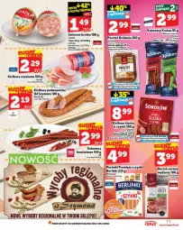 Gazetka promocyjna Topaz - Gazetka - Gazetka - ważna od 08.10 do 08.10.2025 - strona 11 - produkty: Krakus, Top, Sok, Gra, Sokołów, Parówki, Kiełbasa szynkowa, Pasztet, Salceson, Morliny, Boczek, Kabanos, Kiełbasa, Berlinki, Kiełbasa śląska