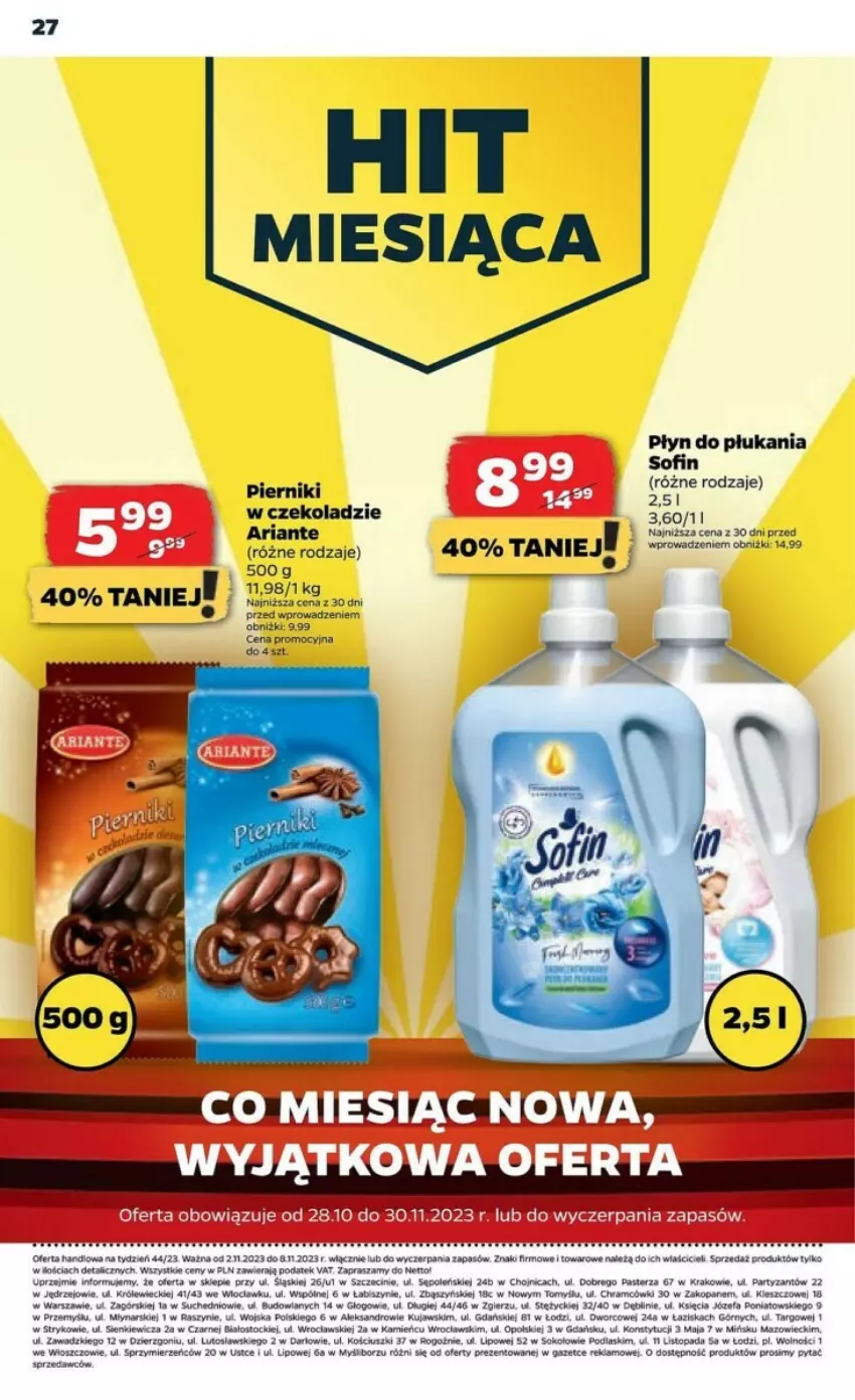 Gazetka promocyjna Netto - ważna 02.11 do 08.11.2023 - strona 2 - produkty: Fa, Kujawski, Płyn do płukania, Podlaski, Rura, Sok, Stock, Top, Wanna