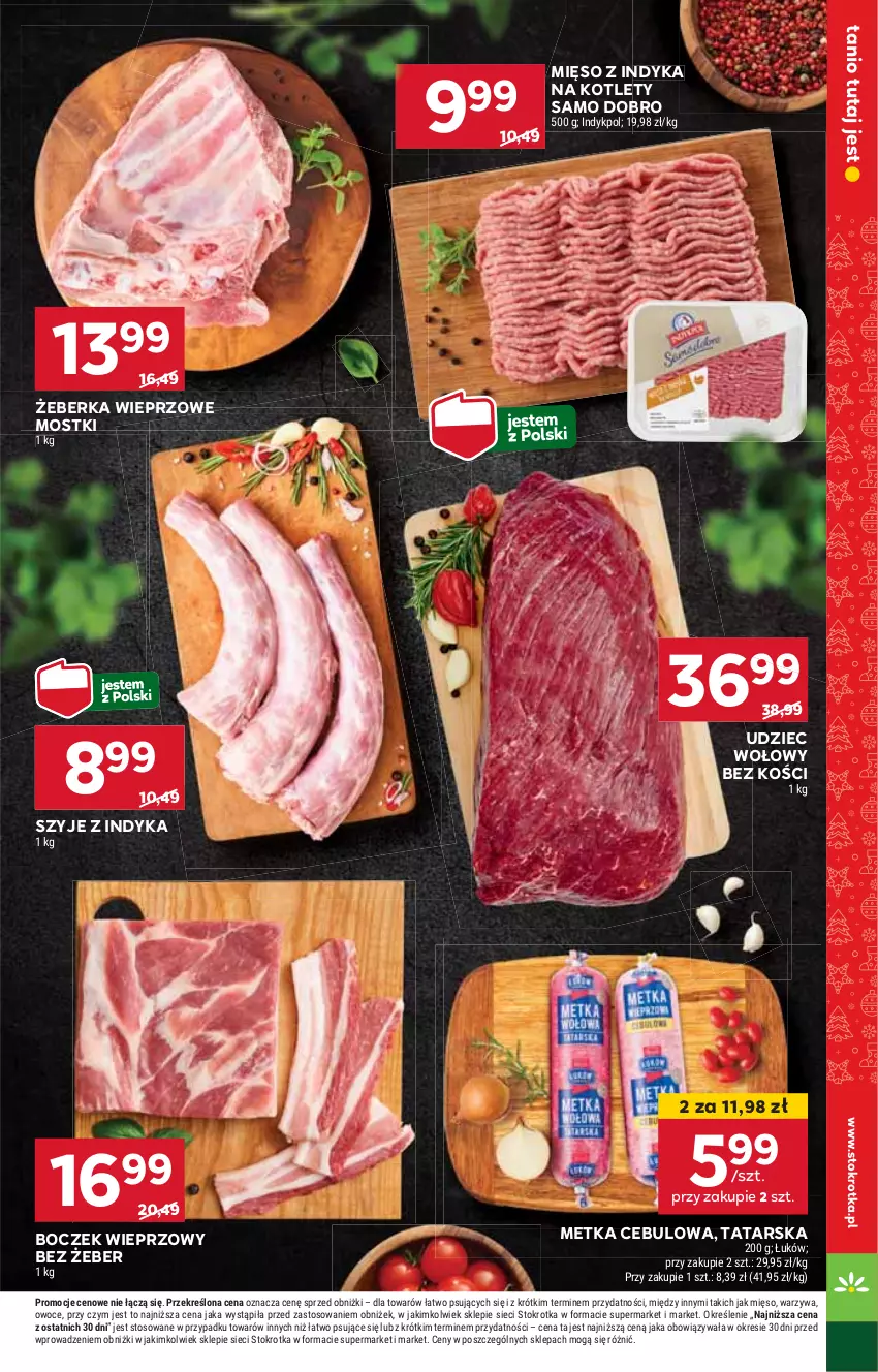 Gazetka promocyjna Stokrotka - Market - ważna 14.11 do 20.11.2024 - strona 7 - produkty: Boczek, Boczek wieprzowy, HP, Kotlet, Mięso, Mięso z indyka, Udziec wołowy