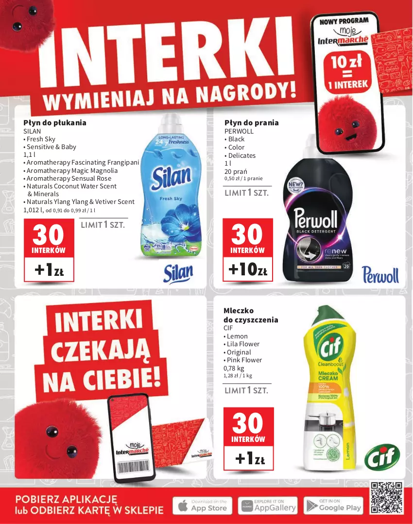 Gazetka promocyjna Intermarche - ważna 01.08 do 31.10.2024 - strona 16 - produkty: Cif, Fa, Gin, Lack, Mleczko, Perwoll, Płyn do płukania, Płyn do prania, Sensual, Silan