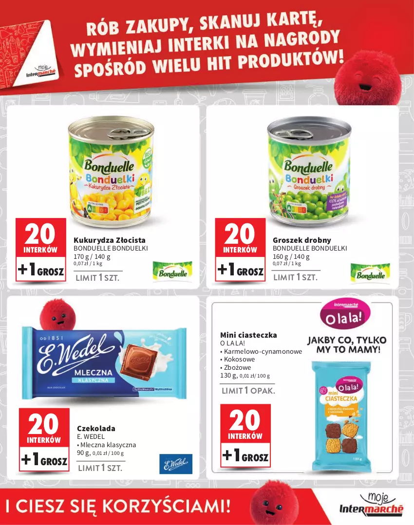 Gazetka promocyjna Intermarche - ważna 01.08 do 31.10.2024 - strona 7 - produkty: Bonduelle, Czekolada, E. Wedel, Groszek, Kokos, Kukurydza