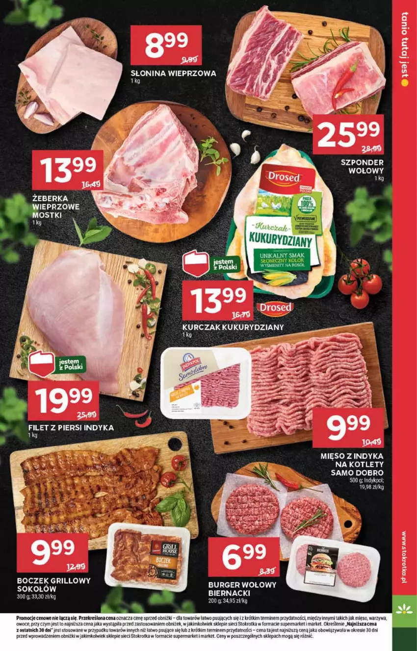 Gazetka promocyjna Stokrotka - Supermarket - ważna 06.06 do 12.06.2024 - strona 9 - produkty: Burger, Kotlet, Kurczak, LG, Mięso, Mięso z indyka, Owoce, Szponder wołowy, Warzywa