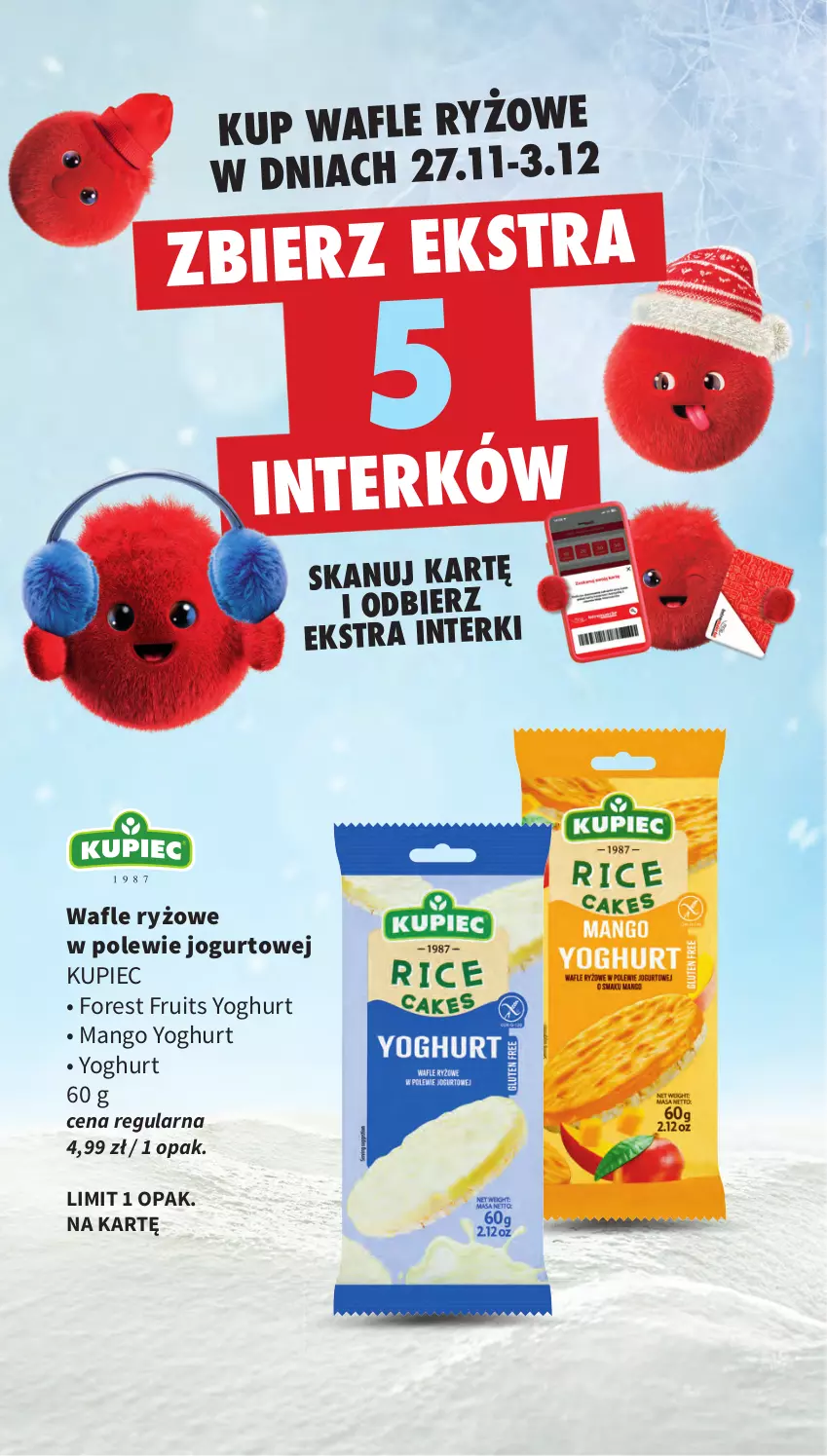 Gazetka promocyjna Intermarche - Gazetka promocyjna - ważna 27.11 do 03.12.2025 - strona 26 - produkty: Jogurt, Kupiec, Mango, Piec, Ryż, Wafle