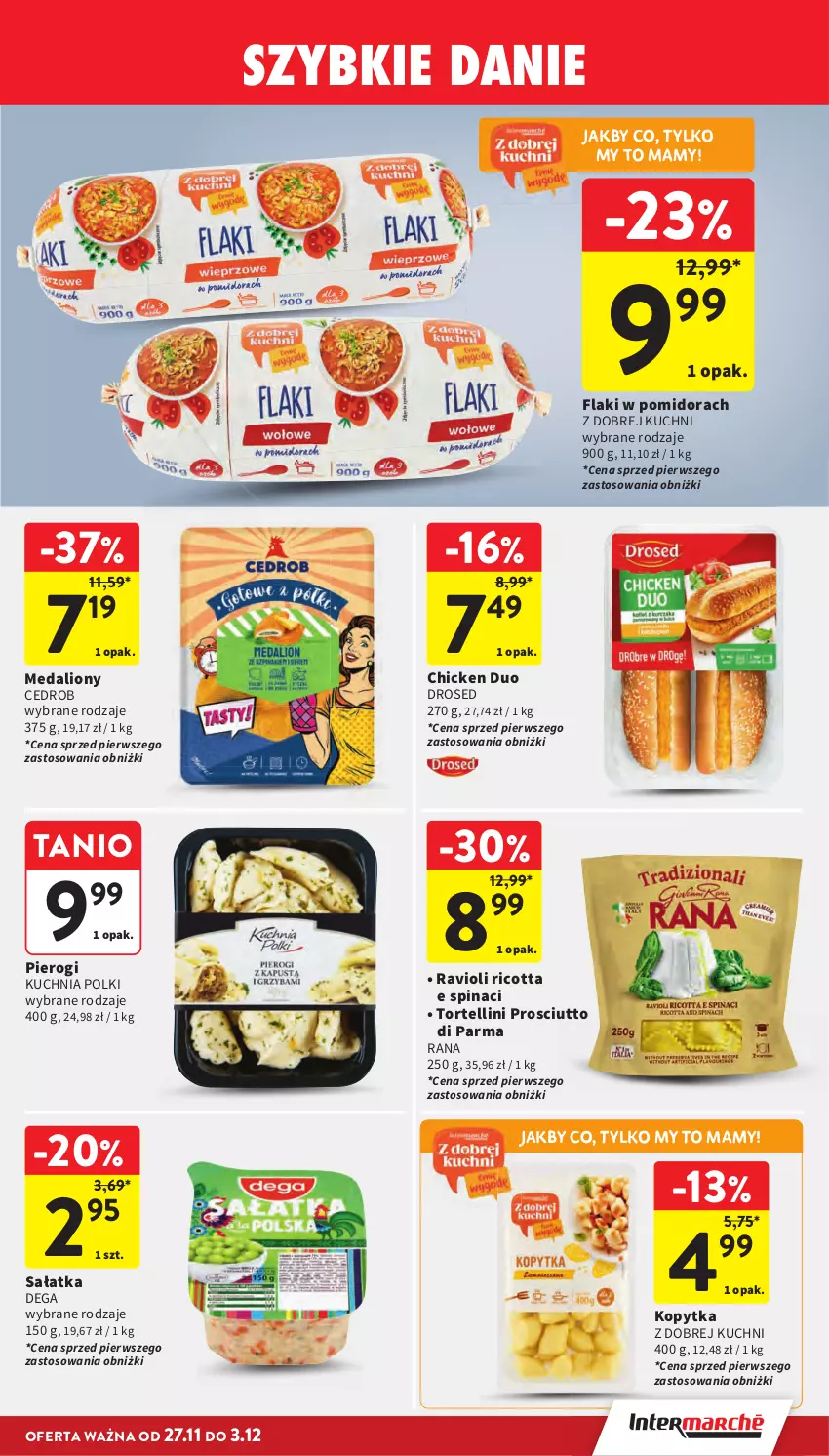 Gazetka promocyjna Intermarche - Gazetka promocyjna - ważna 27.11 do 03.12.2025 - strona 40 - produkty: Dega, Flaki, Kopytka, Kuchnia, Lion, Pierogi, Prosciutto, Ricotta, Sałat, Sałatka