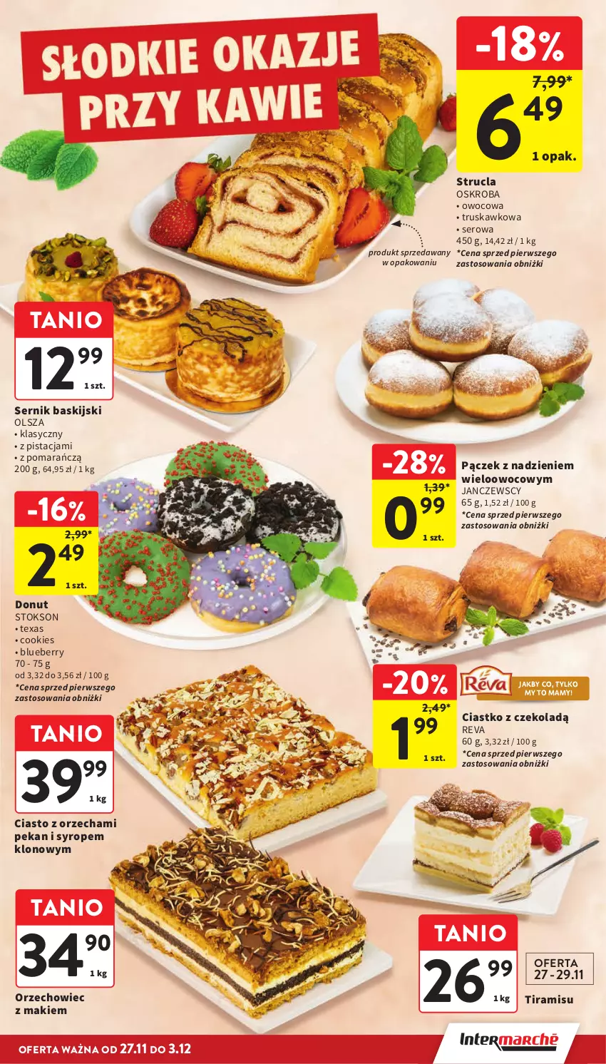 Gazetka promocyjna Intermarche - Gazetka promocyjna - ważna 27.11 do 03.12.2025 - strona 52 - produkty: Donut, Pączek, Ser, Strucla, Syrop