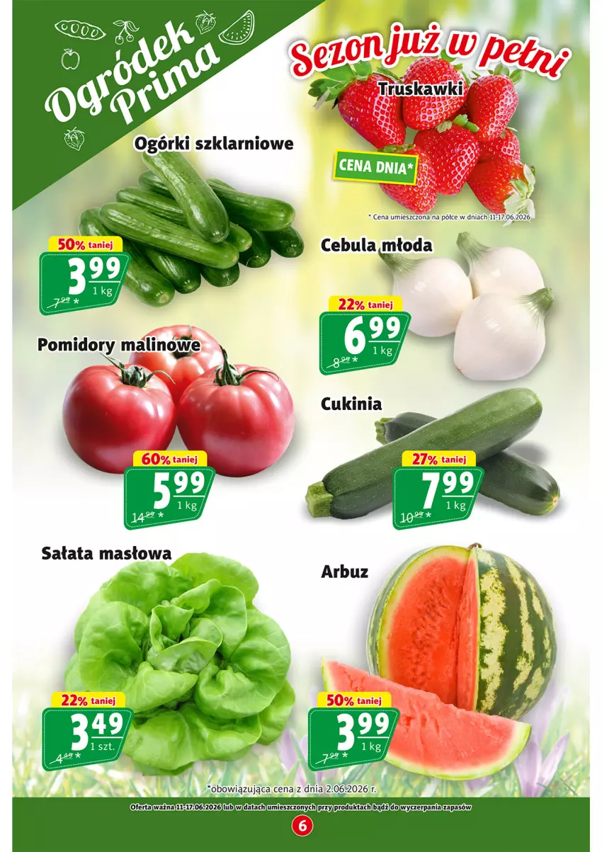 Gazetka promocyjna Prim Market - ważna 11.06 do 17.06.2026 - strona 6 - produkty: Cebula, Pomidory