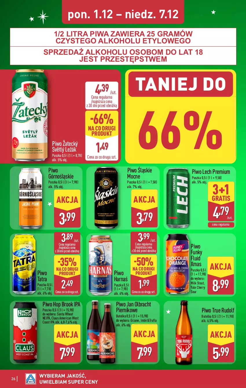 Gazetka promocyjna Aldi - Pełna oferta - ważna 01.12 do 07.12.2025 - strona 26 - produkty: Gra, Harnaś, Imbir, Lech Premium, Piernik, Piwa, Piwo, Tatra
