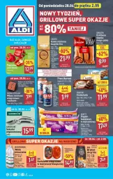 Gazetka promocyjna Aldi - Gazetka - ważna od 02.05 do 02.05.2025 - strona 1 - produkty: Piwa, Piwo, Mięso mielone, Gra, Papier, Sekator, Mięsne specjały, Kawa mielona, Kawa, Papier toaletowy, Paleta, Lavazza, Grill, Harnaś, Kiełbasa, Mięso, Fa