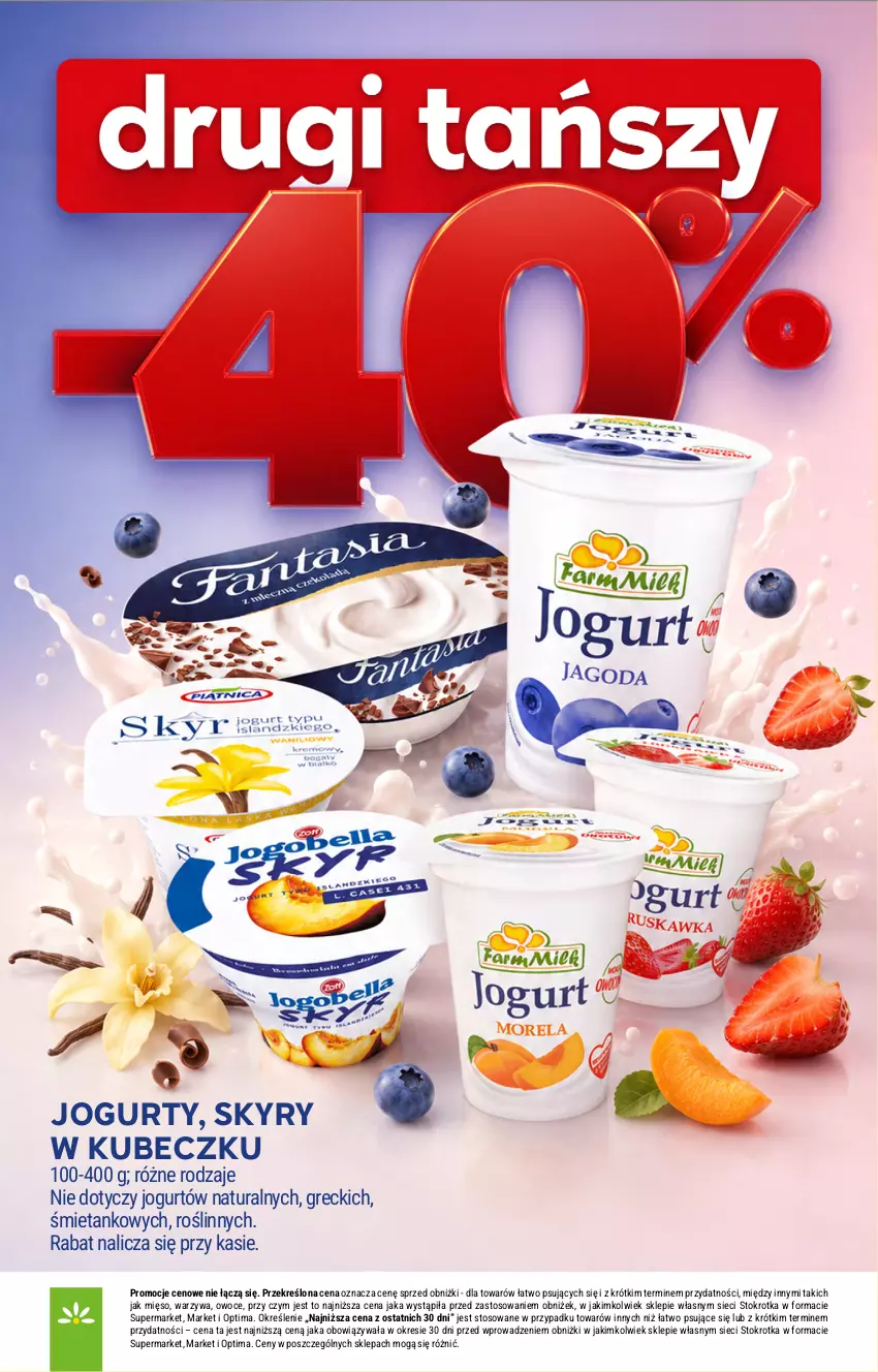 Gazetka promocyjna Stokrotka - Market - ważna 23.07 do 29.07.2026 - strona 2 - produkty: Jogurt, Mięso, Optima, Owoce, Warzywa