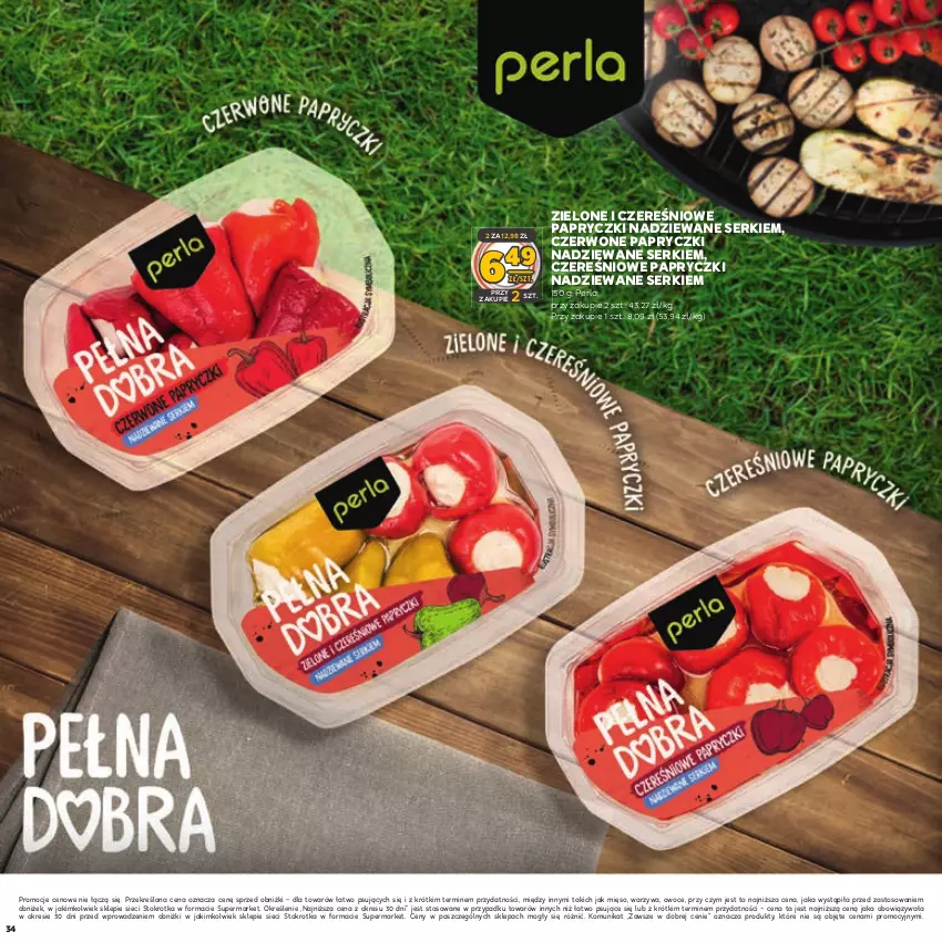 Gazetka promocyjna Stokrotka - Katalog Grill - ważna 09.05.2023 do 22.05.2024 - strona 34 - produkty: Mięso, Owoce, Papryczki nadziewane, Ser, Warzywa