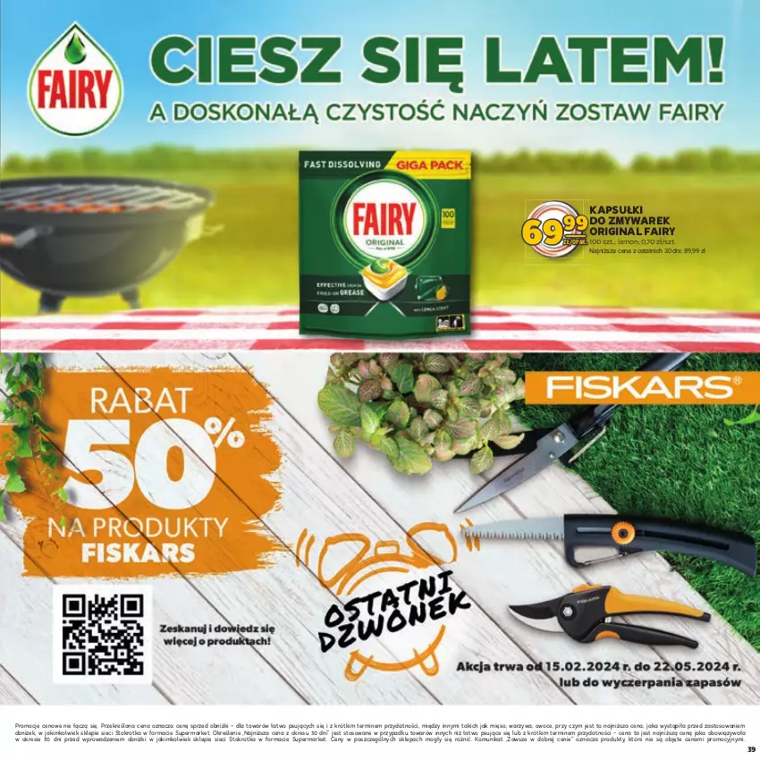 Gazetka promocyjna Stokrotka - Katalog Grill - ważna 09.05.2023 do 22.05.2024 - strona 39 - produkty: Fa, Fairy, Gin, Mięso, Owoce, Warzywa