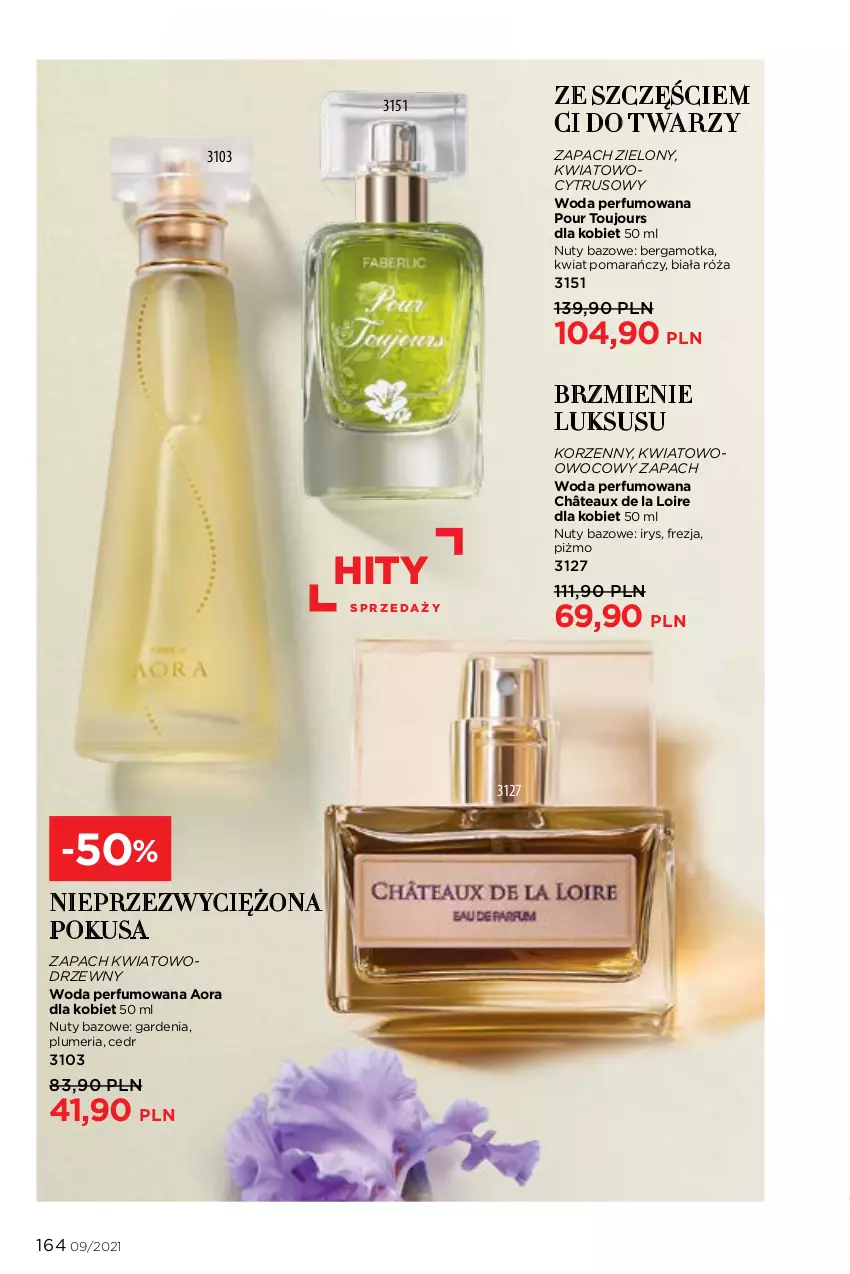 Gazetka promocyjna Faberlic - Gazetka - ważna 14.06 do 04.07.2021 - strona 164 - produkty: Nuty, Perfum, Róża, Woda, Woda perfumowana