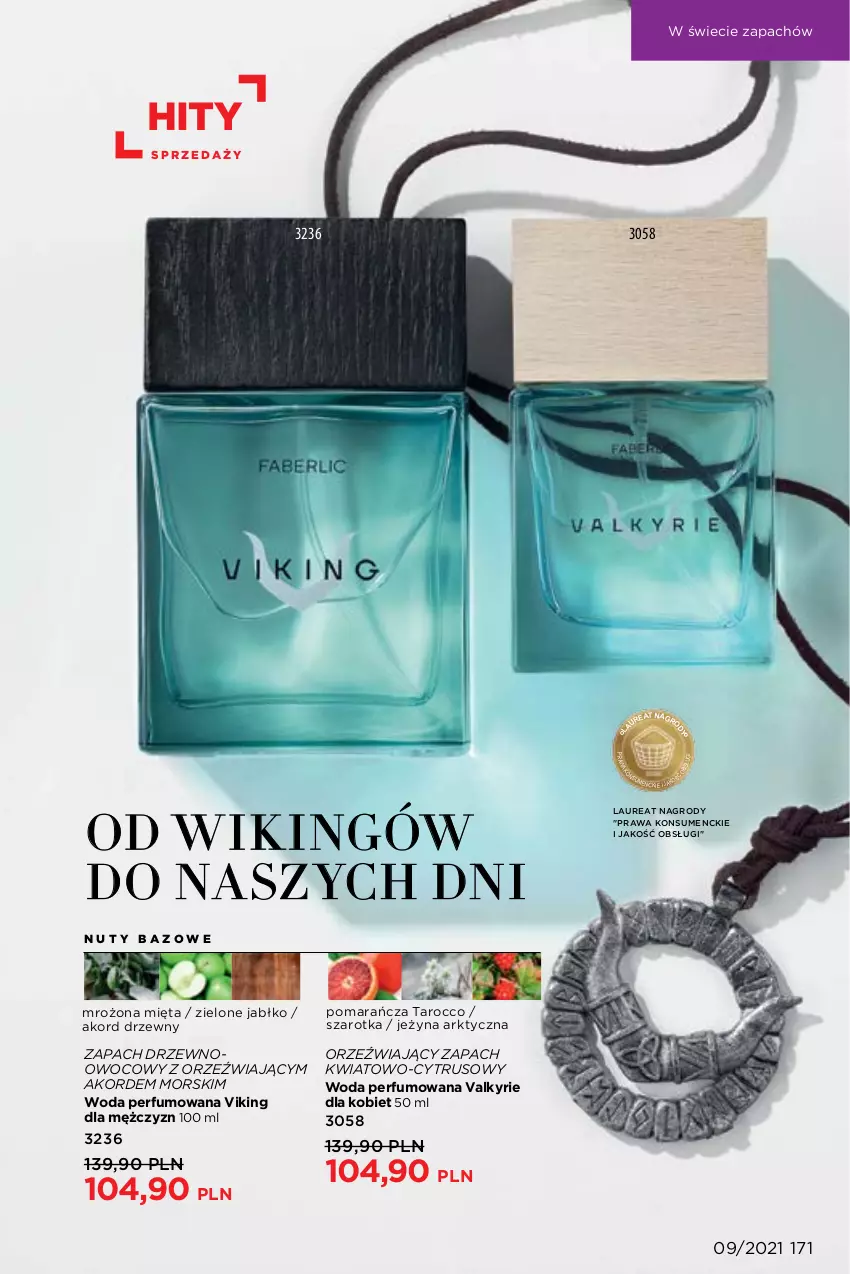 Gazetka promocyjna Faberlic - Gazetka - ważna 14.06 do 04.07.2021 - strona 171 - produkty: Laur, Mięta, Nuty, O nas, Perfum, Woda, Woda perfumowana