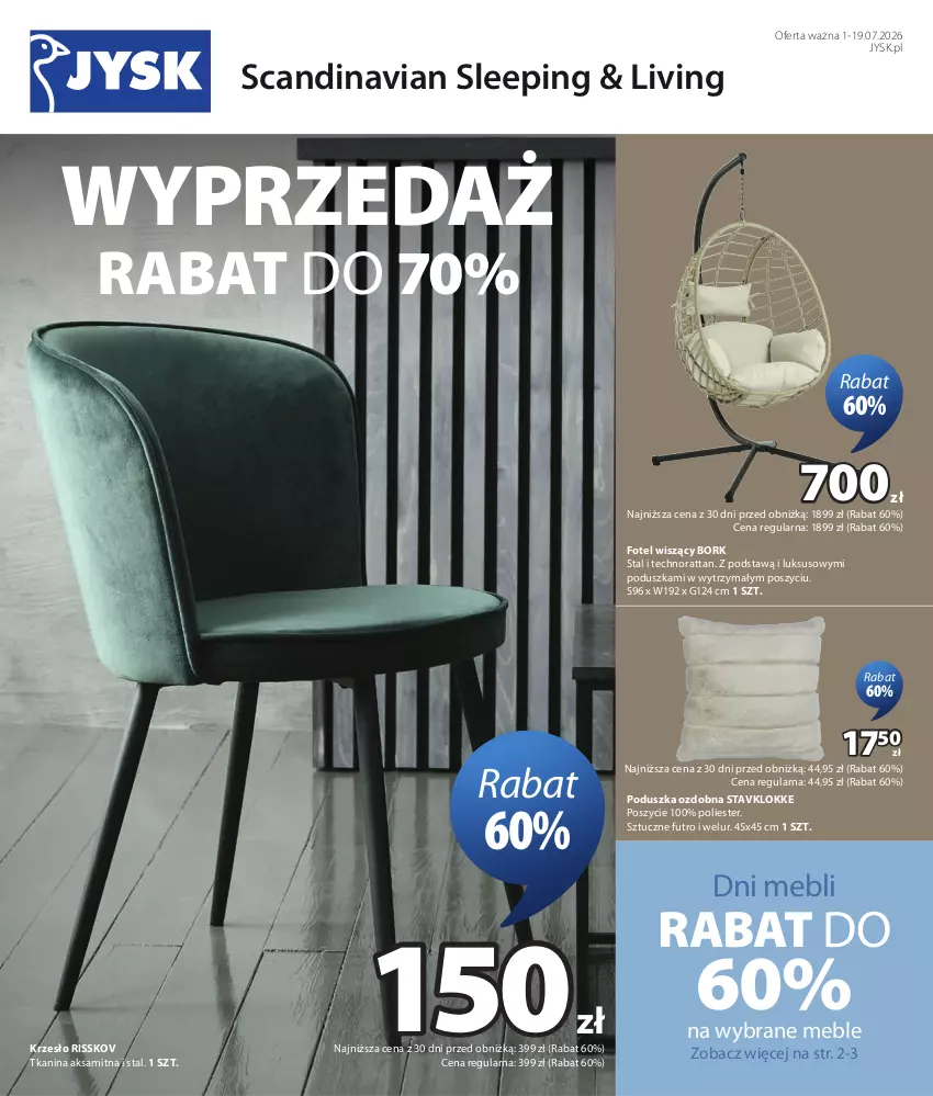 Gazetka promocyjna Jysk - Oferta tygodnia - ważna 01.07 do 19.07.2026 - strona 2 - produkty: Aksam, Fotel, Krzesło, Meble, Poduszka