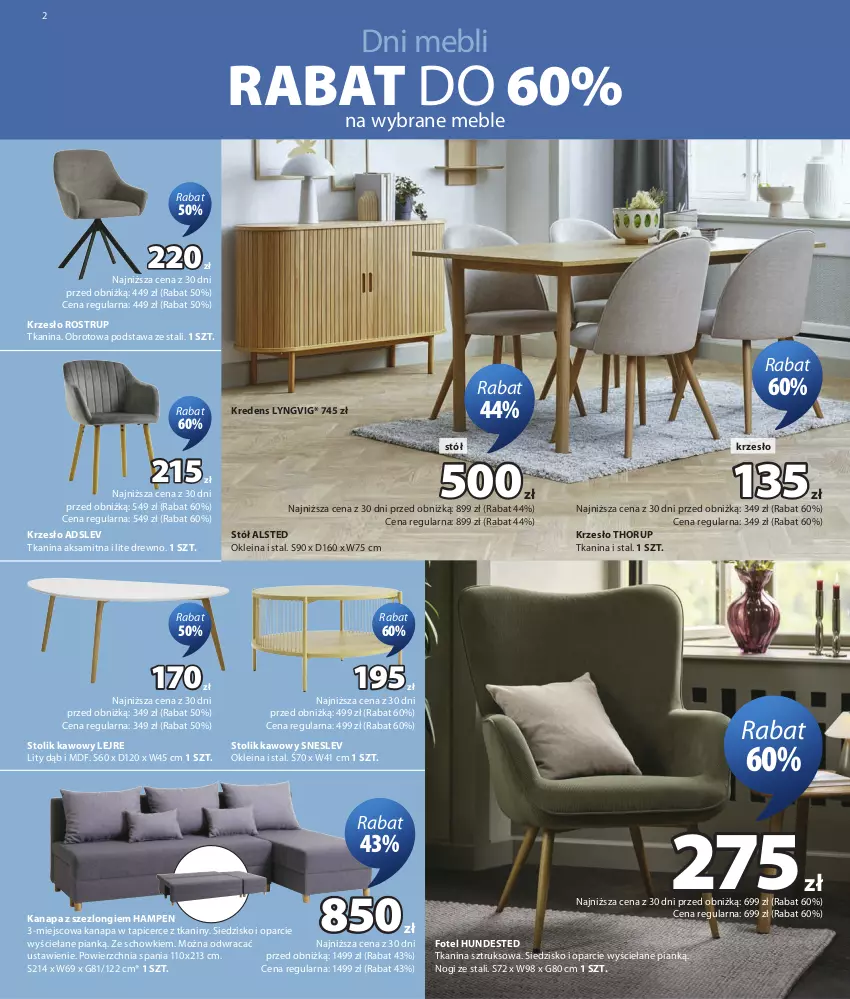 Gazetka promocyjna Jysk - Oferta tygodnia - ważna 01.07 do 19.07.2026 - strona 3 - produkty: Aksam, Fotel, Kanapa, Kredens, Krzesło, Meble, Siedzisko, Stół, Stolik, Stolik kawowy, Szezlong