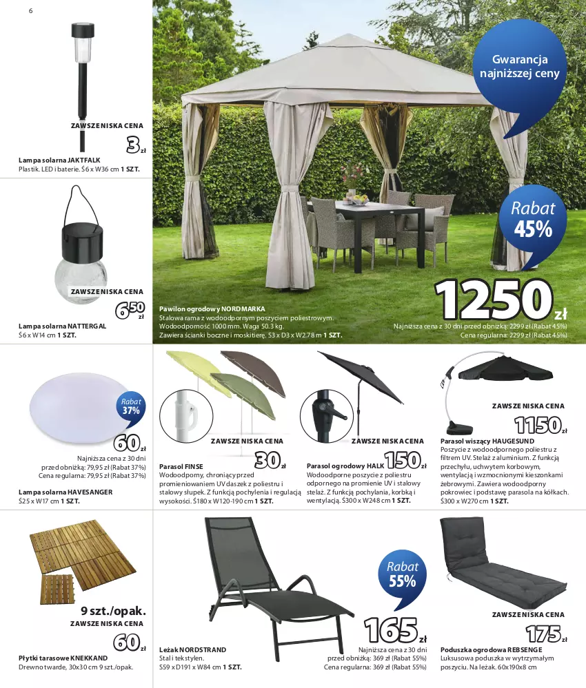 Gazetka promocyjna Jysk - Oferta tygodnia - ważna 01.07 do 19.07.2026 - strona 7 - produkty: Fa, Lampa, Parasol, Poduszka, Pokrowiec, Por, Rama, Słupek, Sok, Tran, Waga