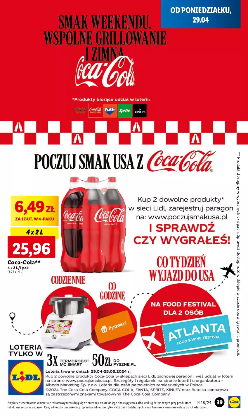 Gazetka promocyjna Lidl - GAZETKA - ważna 29.04 do 30.04.2024 - strona 43 - produkty: Coca-Cola