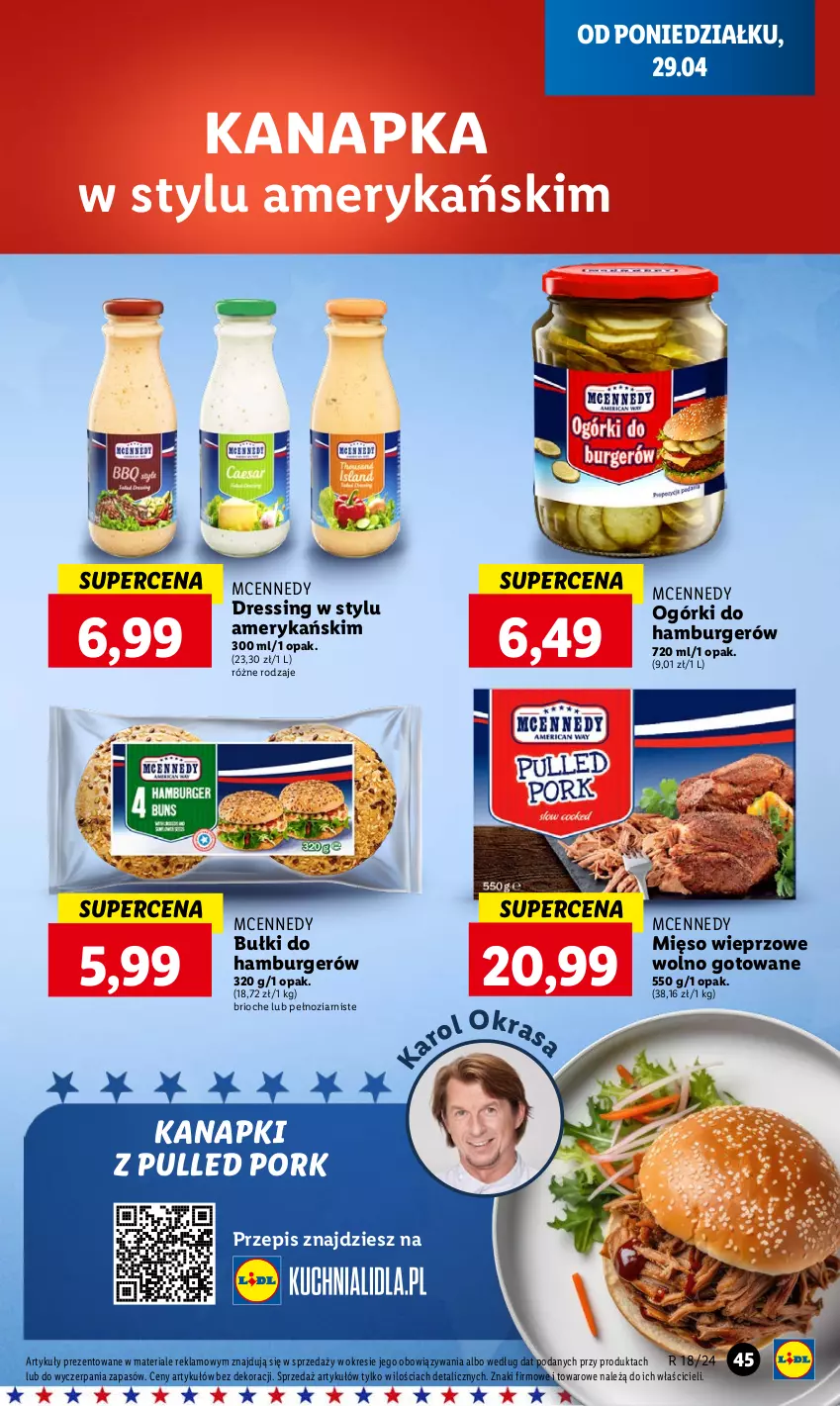 Gazetka promocyjna Lidl - GAZETKA - ważna 29.04 do 30.04.2024 - strona 49 - produkty: Burger, Dres, Hamburger, Mięso, Mięso wieprzowe, Por