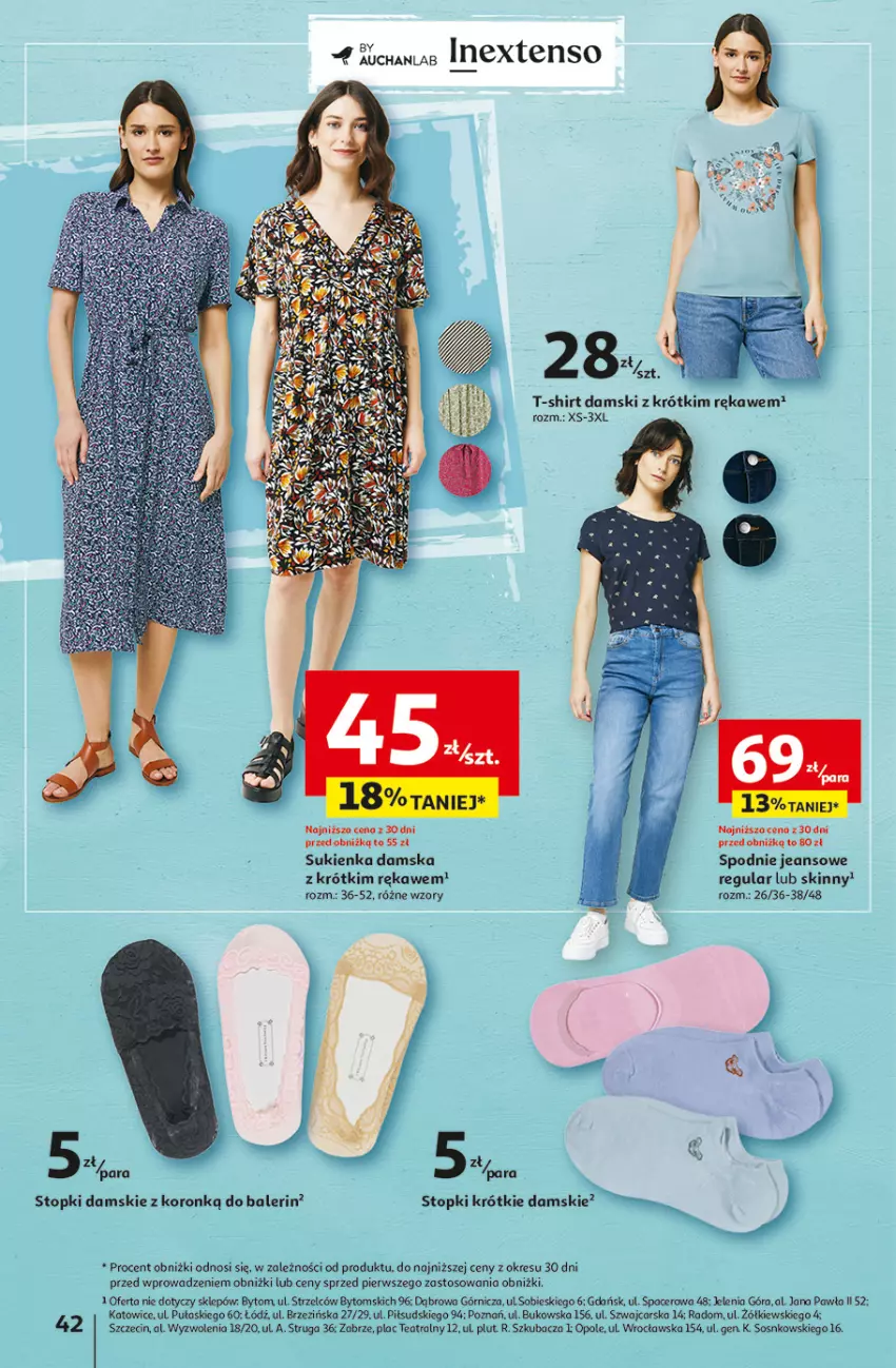 Gazetka promocyjna Auchan - Gazetka Aktywność na świeżym powietrzu! Hipermarket Auchan - ważna 11.04 do 17.04.2024 - strona 42 - produkty: Acer, Cars, Fa, Sukienka, T-shirt, Top