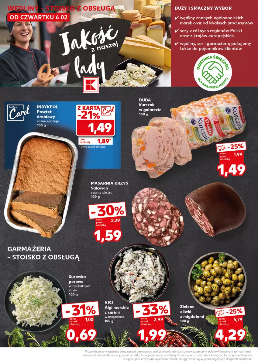 Gazetka promocyjna Kaufland - Mocny Start - ważna 10.02 do 12.02.2025 - strona 26 - produkty: Duda, Gala, Kurczak, LG, Majonez, Oliwki, Pojemnik, Salceson, Ser, Surimi, Surówka