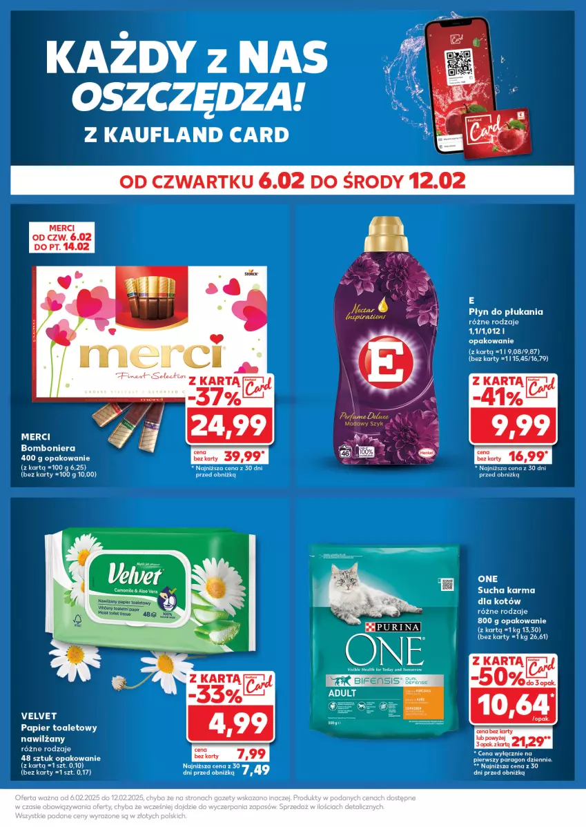 Gazetka promocyjna Kaufland - Mocny Start - ważna 10.02 do 12.02.2025 - strona 33 - produkty: Merci, Papier, Papier toaletowy, Płyn do płukania, Pur, Purina, Sucha karma, Velvet