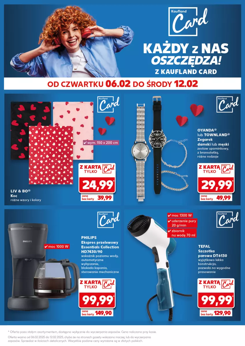 Gazetka promocyjna Kaufland - Mocny Start - ważna 10.02 do 12.02.2025 - strona 34 - produkty: Cień, Ekspres przelewowy, Fa, Koc, Szczotka, Tefal, Zegar, Zegarek