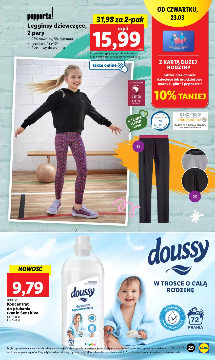 Gazetka promocyjna Lidl - GAZETKA - ważna 20.03 do 25.03.2023 - strona 29 - produkty: Dzieci, Gin, Legginsy, Obuwie