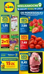 Gazetka promocyjna Lidl - GAZETKA - Gazetka - ważna od 02.04 do 02.04.2025 - strona 1 - produkty: Sok, Truskawki, Wazon, Pomidory, Mleko, LG