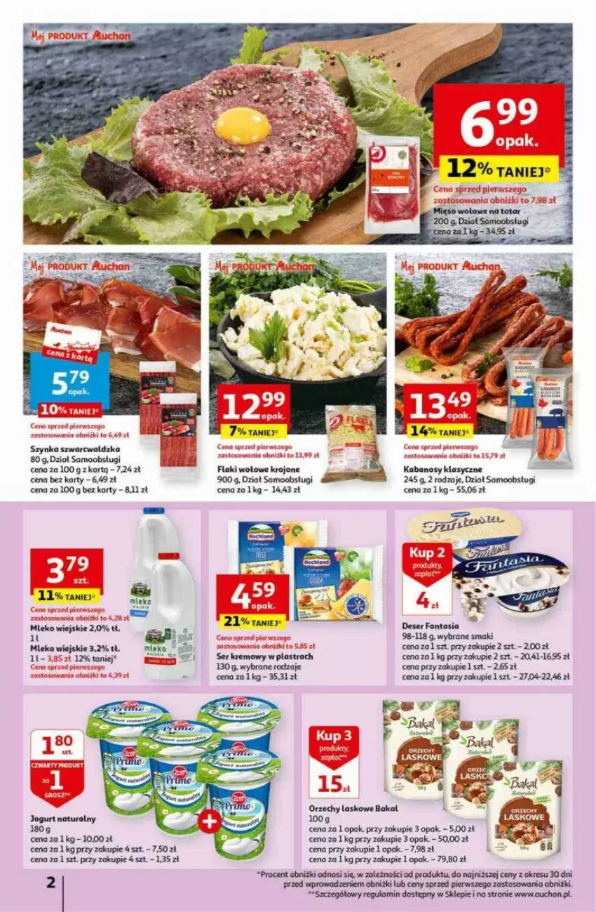 Gazetka promocyjna Auchan - ważna 09.11 do 15.11.2023 - strona 2 - produkty: Flaki, Flaki wołowe, Jogurt, Jogurt naturalny, Mleko