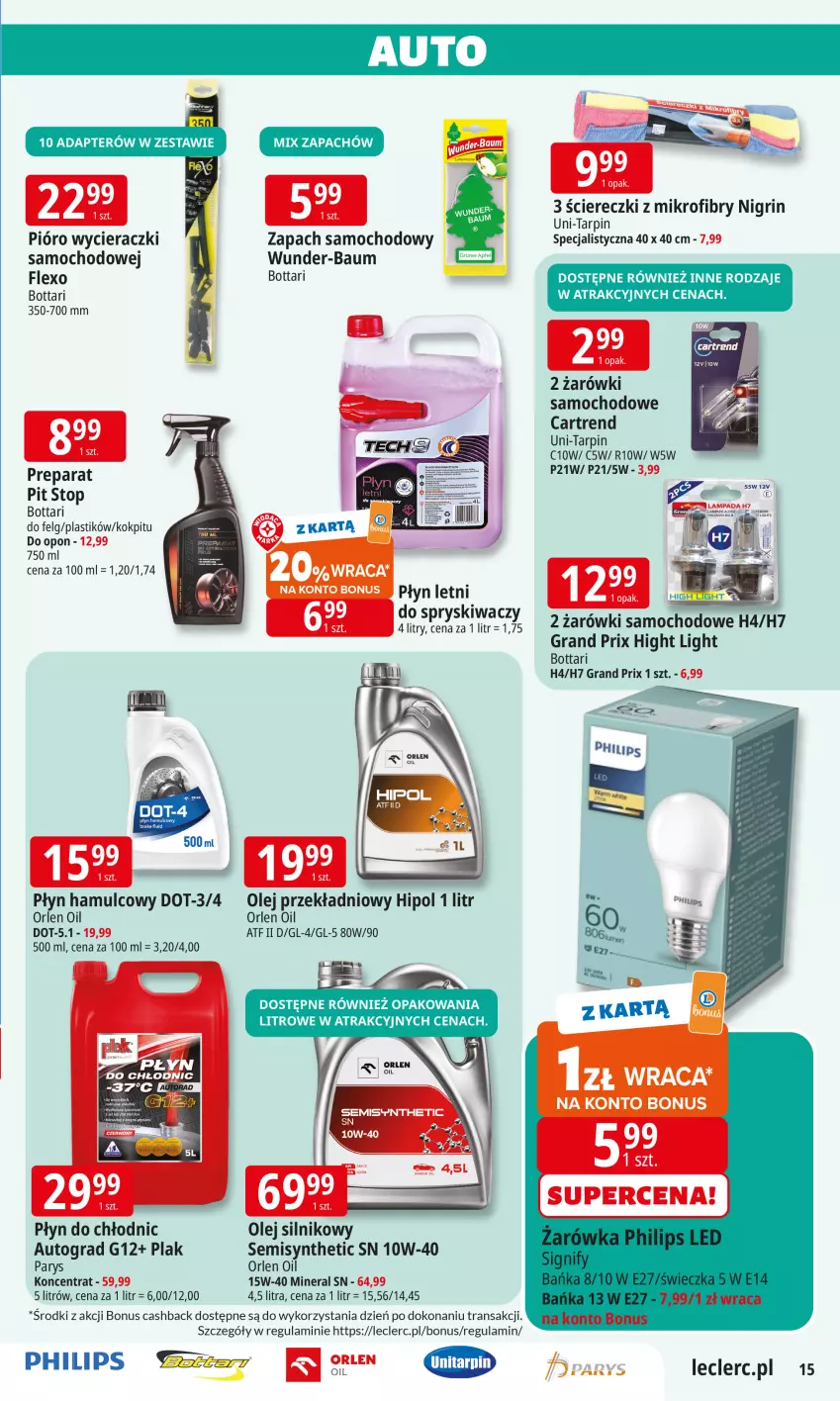 Gazetka promocyjna E Leclerc - ważna 02.09 do 13.09.2025 - strona 14 - produkty: Gra, LG, Olej, Olej silnikowy, Pax, Philips, Płyn do chłodnic, Top, Tran, Woal