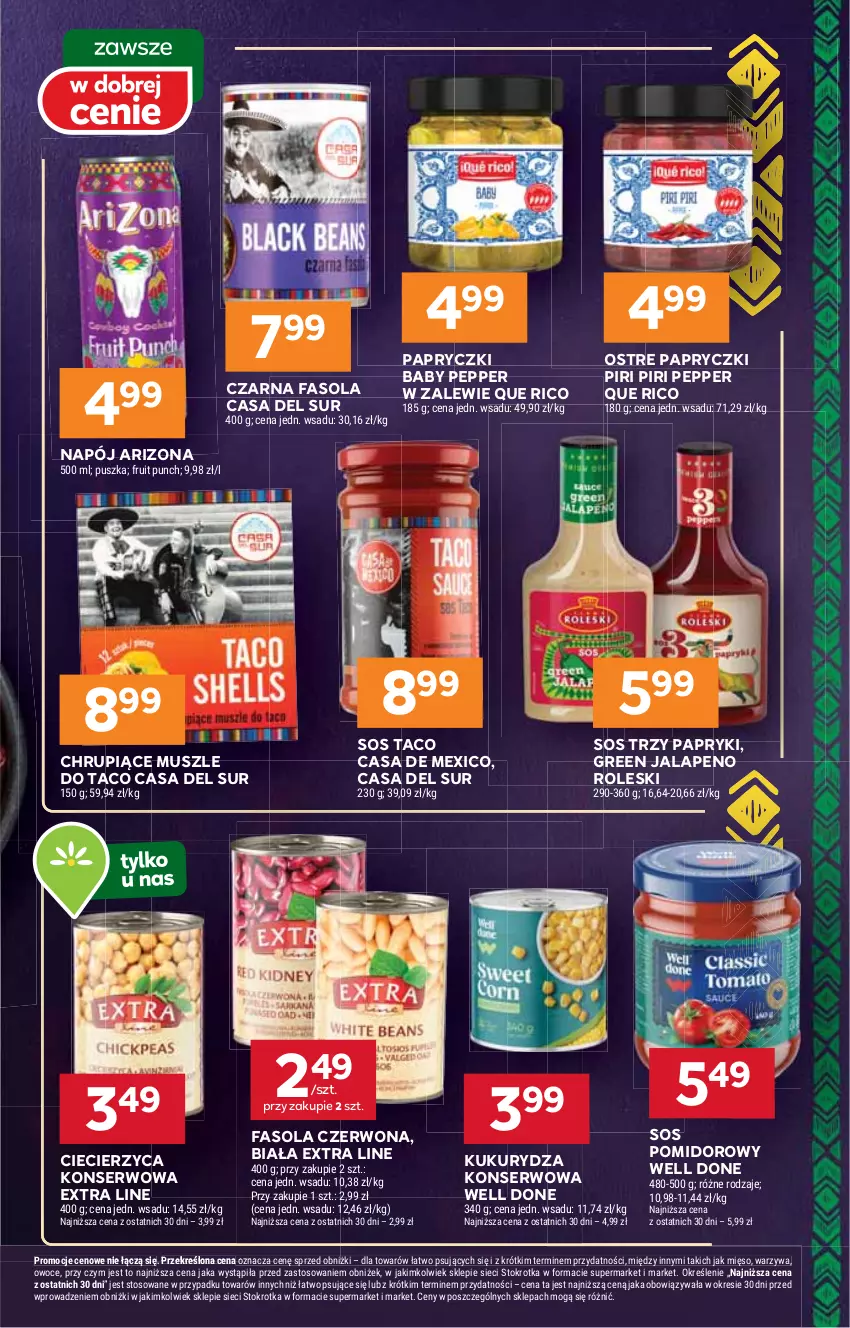 Gazetka promocyjna Stokrotka - Supermarket - ważna 30.10 do 05.11.2025 - strona 27 - produkty: Fa, Fasola, Kukurydza, Kukurydza konserwowa, Mięso, Mus, Napój, Owoce, Ser, Sos, Sos pomidorowy, Warzywa