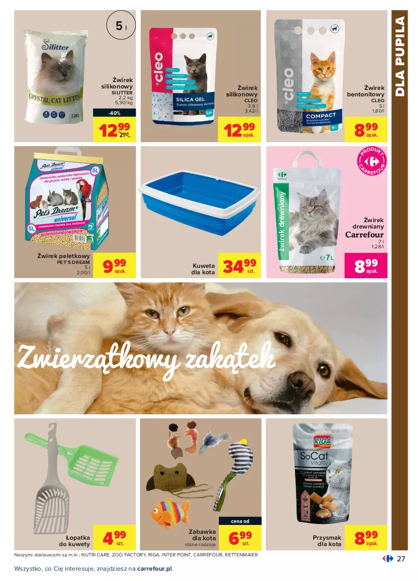 Gazetka promocyjna Carrefour - Gazetka Carrefour - ważna 12.07 do 24.07.2021 - strona 27 - produkty: Fa, Kuweta, Przysmak dla kota, Zabawka