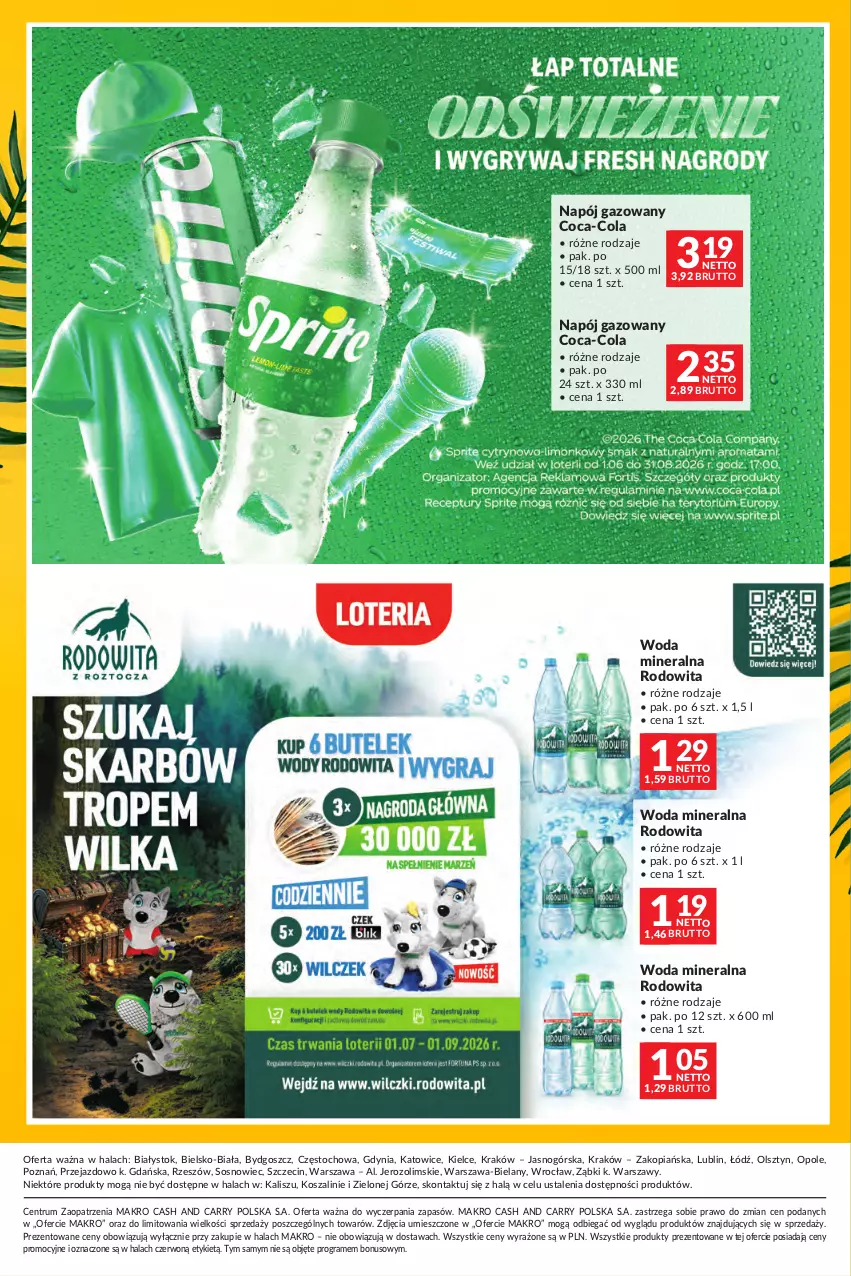 Gazetka promocyjna Makro - Summer Drinks - ważna 07.07 do 03.08.2026 - strona 5 - produkty: Coca-Cola, Gra, Kosz, Napój, Napój gazowany, Rum, Sos, Szal, Woda, Woda mineralna