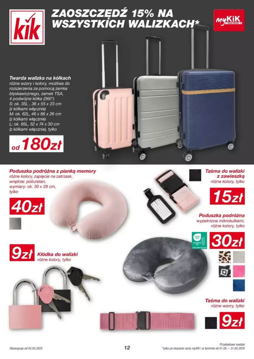 Gazetka promocyjna Kik - ważna 05.05.2025 do 18.04.2026 - strona 4 - produkty: Fa, Poduszka, Walizka