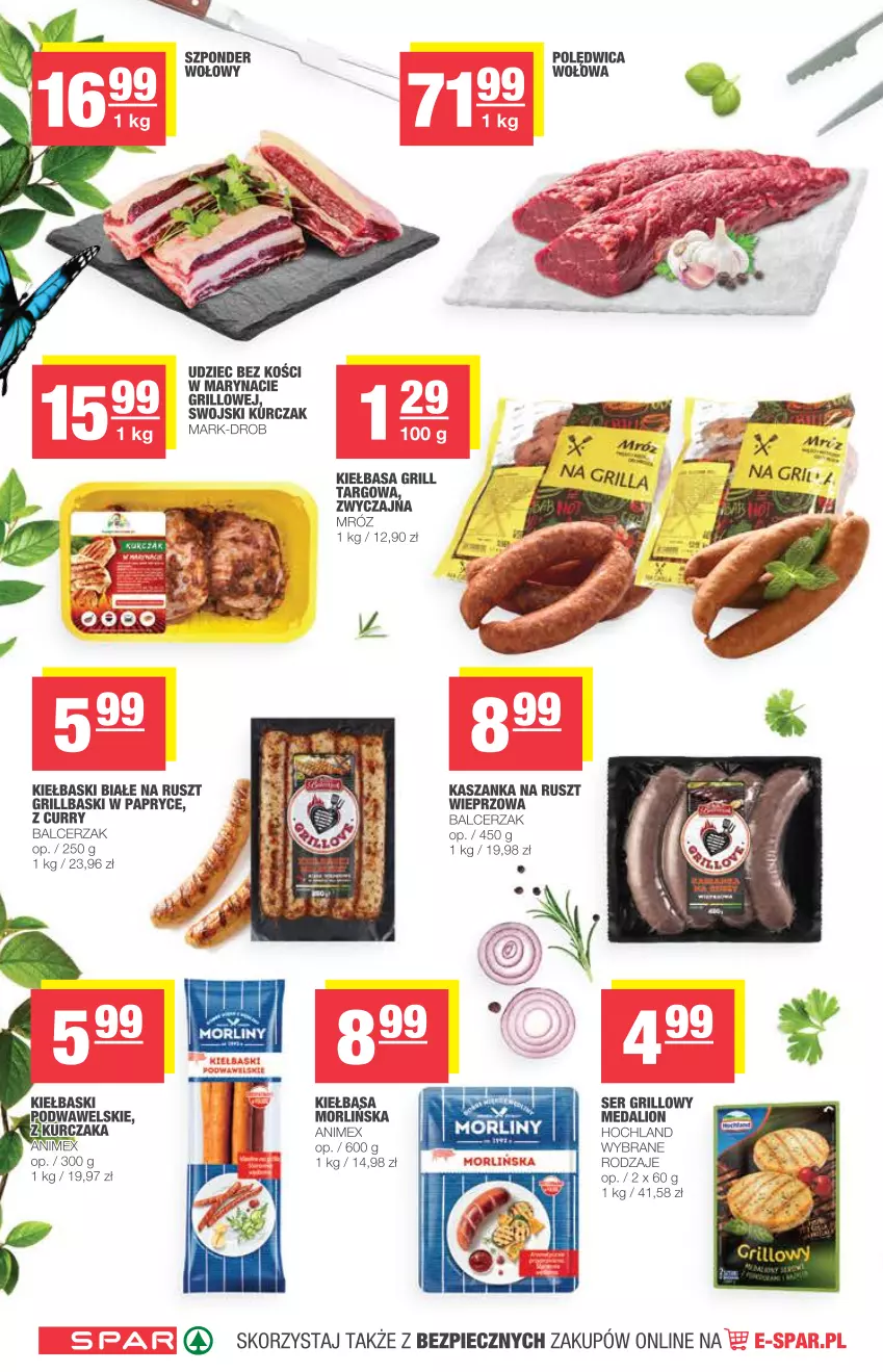 Gazetka promocyjna Spar - Spar - ważna 28.04 do 04.05.2021 - strona 4 - produkty: Grill, Hochland, Kasza, Kaszanka, Kiełbasa, Kiełbaski białe, Kurczak, Lion, Piec, Ser, Szponder wołowy