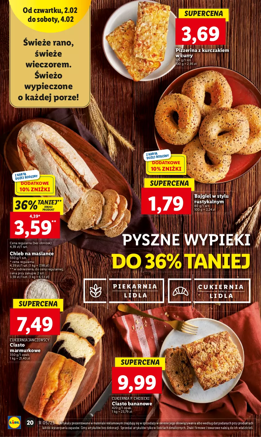 Gazetka promocyjna Lidl - GAZETKA - ważna 02.02 do 04.02.2023 - strona 20 - produkty: Chleb, Cukier, Kurczak, Piec, Pizzerina, Por, Rust