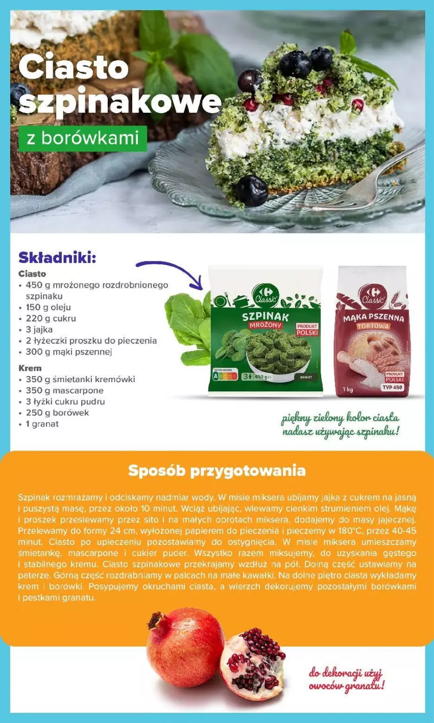 Gazetka promocyjna Carrefour - Gazetka Wielkanocne przepisy - ważna 07.03 do 06.04.2026 - strona 11 - produkty: Gra, Granat, Mascarpone, Olej, Piec, Szpinak
