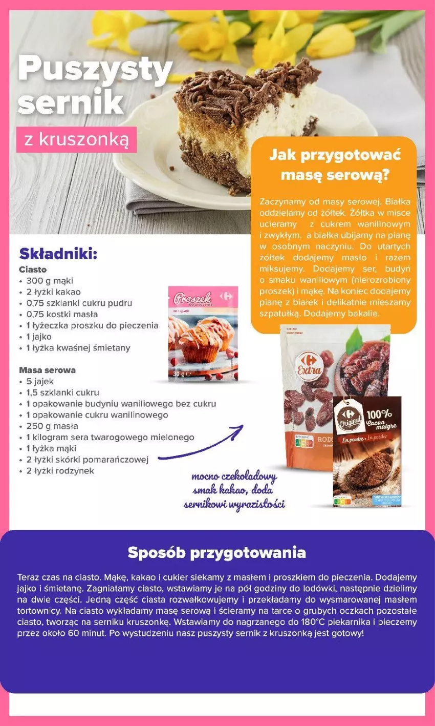 Gazetka promocyjna Carrefour - Gazetka Wielkanocne przepisy - ważna 07.03 do 06.04.2026 - strona 13 - produkty: Budyń, Gra, Kakao, Lanki, Masło, Piec, Piekarnik, Ryż, Ser