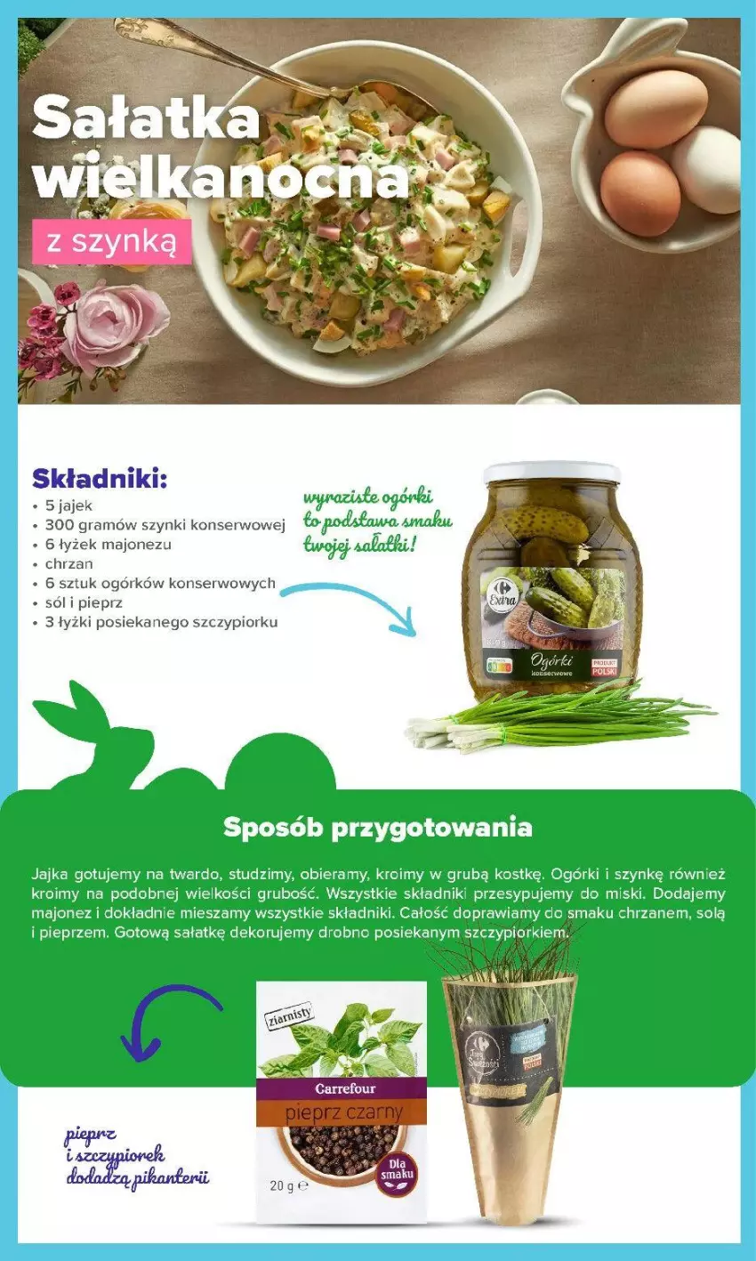 Gazetka promocyjna Carrefour - Gazetka Wielkanocne przepisy - ważna 07.03 do 06.04.2026 - strona 4 - produkty: Chrzan, Fa, Gra, LANA, Majonez, Pieprz, Sałat, Ser, Sól