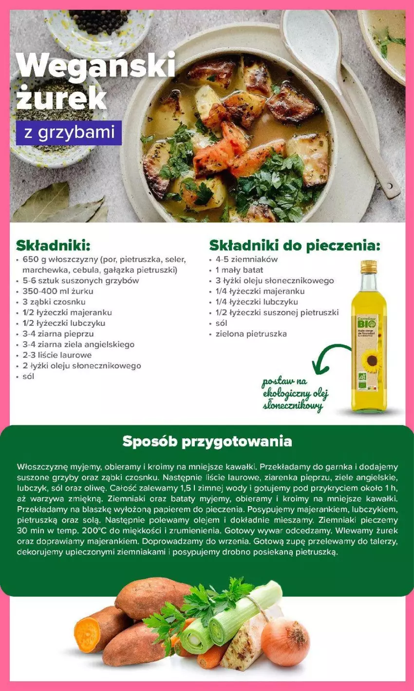 Gazetka promocyjna Carrefour - Gazetka Wielkanocne przepisy - ważna 07.03 do 06.04.2026 - strona 9 - produkty: Cebula, Grzyby, Kawa, Laur, Marchewka, Olej, Papier, Piec, Pieprz, Pietruszka, Por, Rum, Sól, Talerz, Warzywa, Ziele angielskie, Ziemniaki