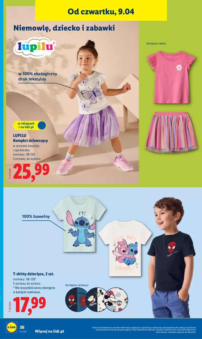Gazetka promocyjna Lidl - Katalog ważny od 7.04 - ważna 07.04 do 11.04.2026 - strona 28 - produkty: Dzieci, Kosz, Koszulka, T-shirt