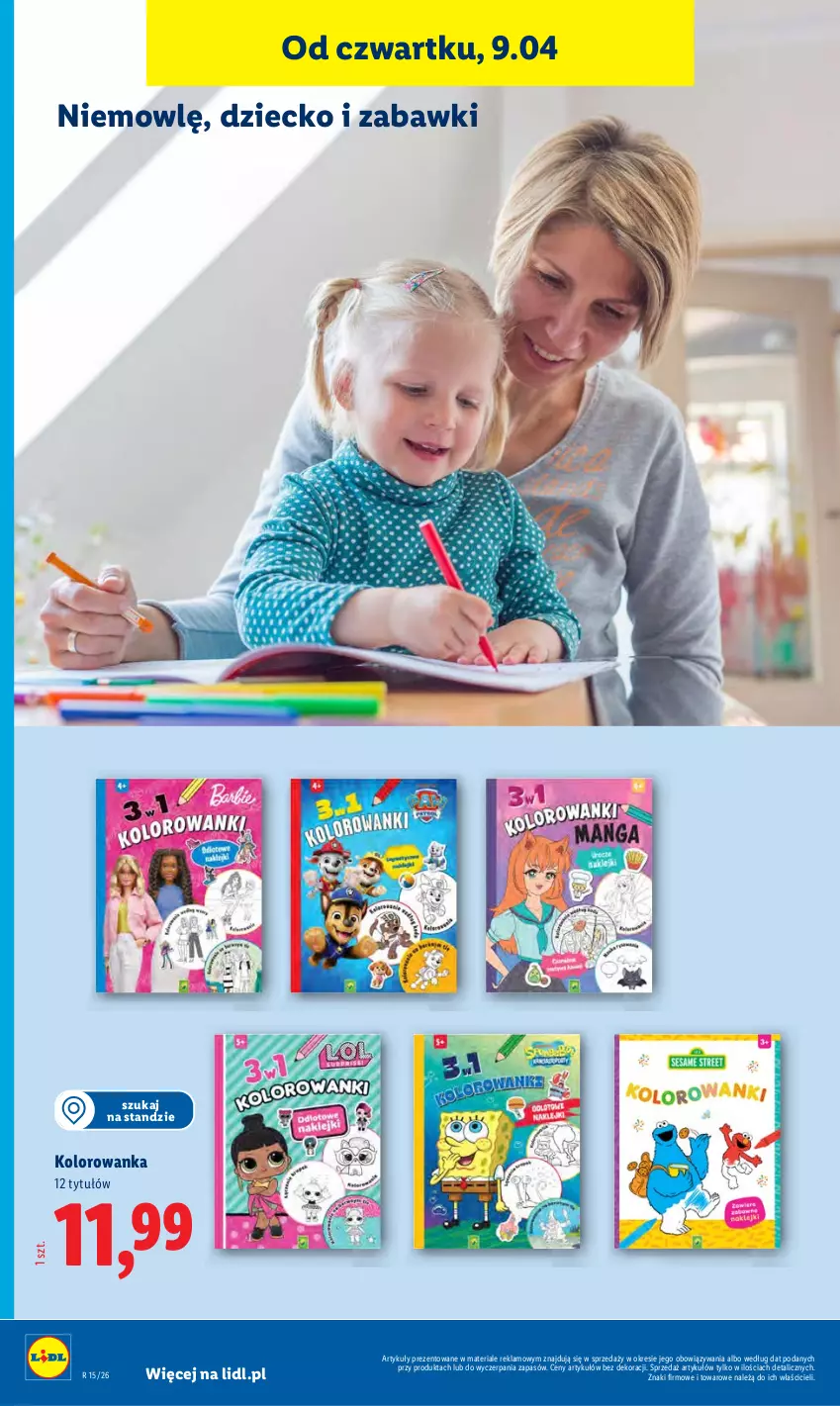 Gazetka promocyjna Lidl - Katalog ważny od 7.04 - ważna 07.04 do 11.04.2026 - strona 32 - produkty: Kolorowanka