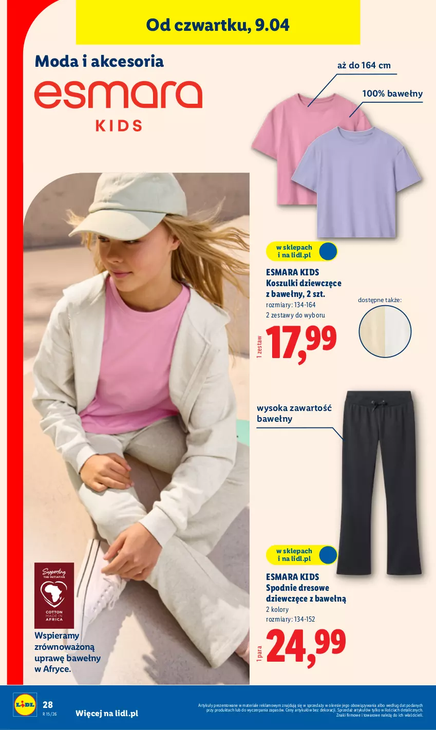 Gazetka promocyjna Lidl - Katalog ważny od 7.04 - ważna 07.04 do 11.04.2026 - strona 36 - produkty: Dres, Kosz, Moda, Sok, Spodnie, Spodnie dresowe